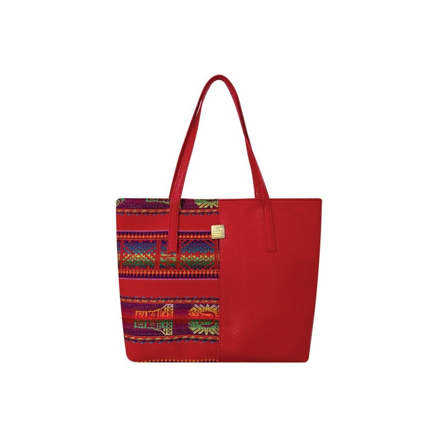 Bolso Sumaq Rojo charol — artesanal, hecho a mano en Perú — Suyay Bags