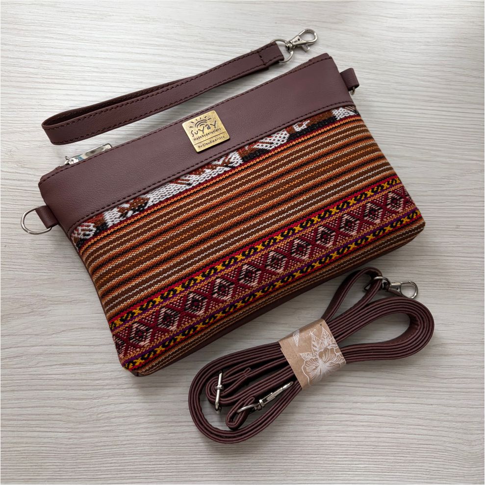 Morral Perú Marrón — artesanal, hecho a mano en Perú — Suyay Bags